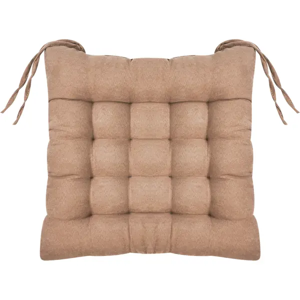 Подушка декоративная 38x38 см цвет бежевый подушка на стул