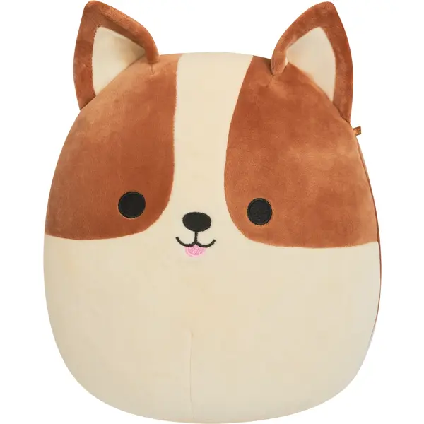 фото Подушка-игрушка собака 30x23 см цвет коричневый без бренда
