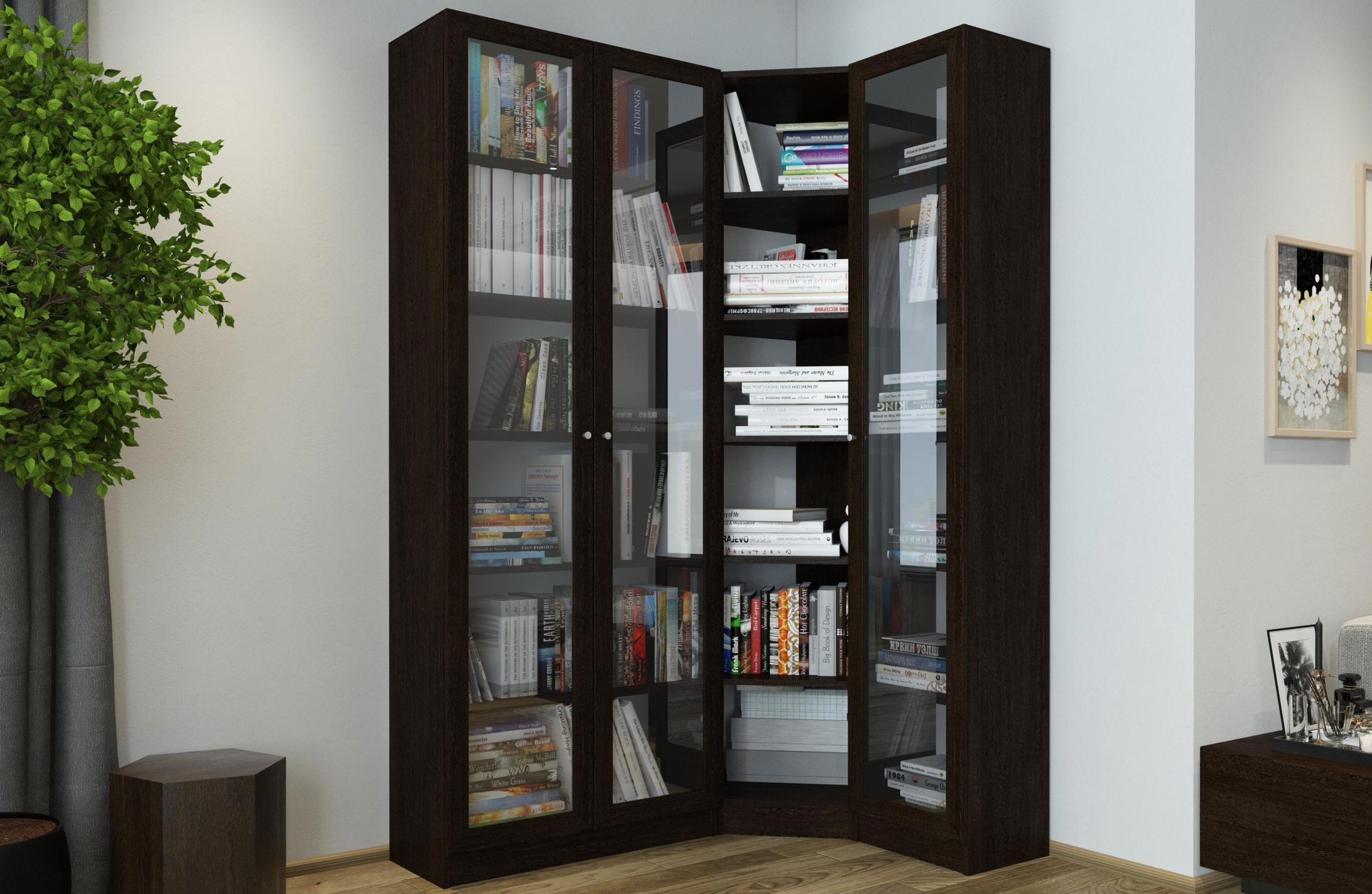 Книжный шкаф-стеллаж Adeta Билли 347 135x202x30 см ЛДСП цвет коричневый .