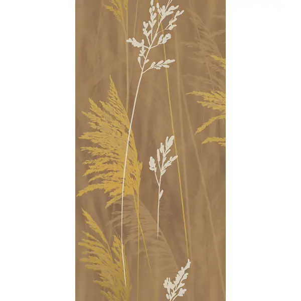Декор настенный Azori Forest Pampas 2 31.5x63 см матовый цвет бежевый декор azori sonnet beige flower 20 1x50 5