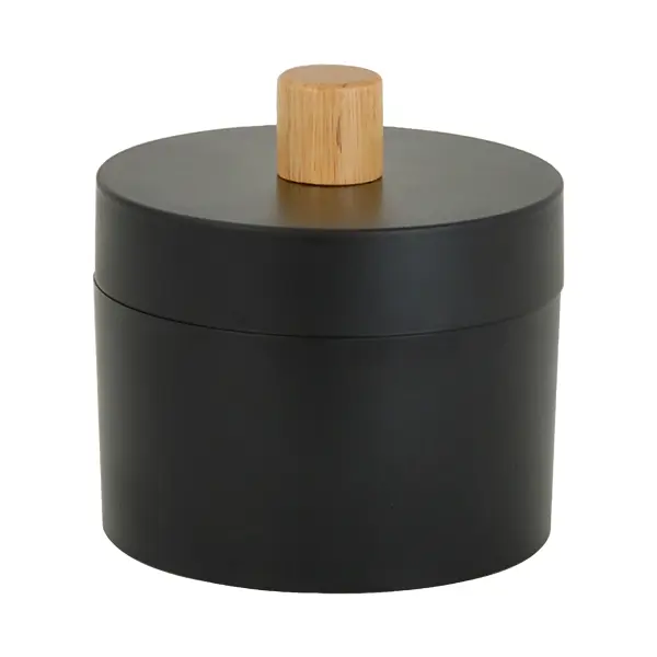 Баночка для ватных дисков Sensea Scandi цвет черный баночка для ватных дисков raindrops shade керамика