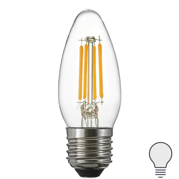 Лампа светодиодная Osram В E27 220/240 В 5 Вт свеча 600 лм нейтральный белый свет