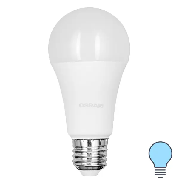 Лампа светодиодная Osram груша 15Вт 1521Лм E27 холодный белый свет груша феерия ø25 h100 см
