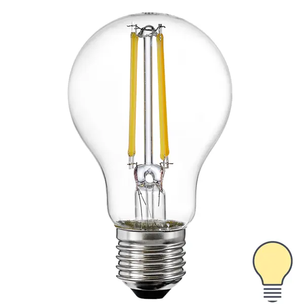 Лампа светодиодная Osram А E27 220/240 В 7.5 Вт груша 1055 лм теплый белый свет груша колоновидная медовая