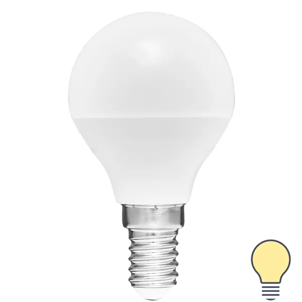 Лампа светодиодная Volpe E14 6 Вт 600 Лм теплый белый свет микрофон звук свет желтый