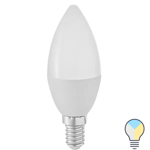 Лампа светодиодная Uniel свеча E14 6 Вт 450 Лм свет тёплый/холодный белый чайная светодиодная свеча vegas