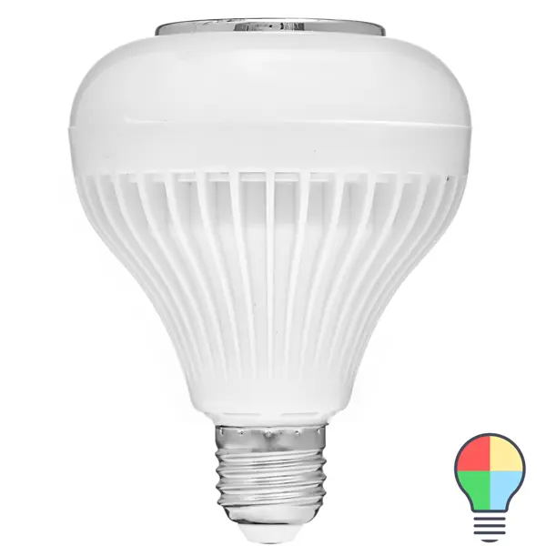 Лампа светодиодная Volpe Disco Е27 220 В 8 Вт 200 Лм, регулируемый цвет света RGB, Bluetooth, пульт ДУ диско лампа vegas