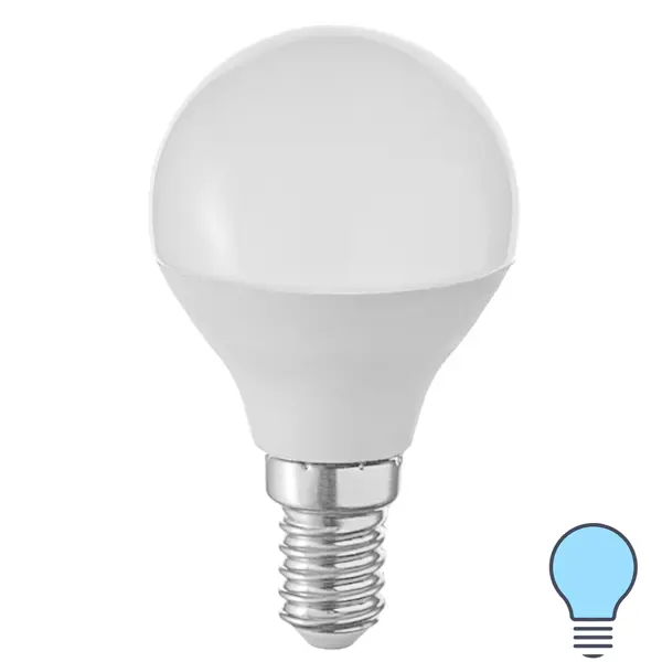 Лампа светодиодная Volpe E14 6 Вт 600 Лм холодный белый свет лампочка светодиодная smartbuy hp цилиндр 30 вт e27 6500 к холодный белый свет
