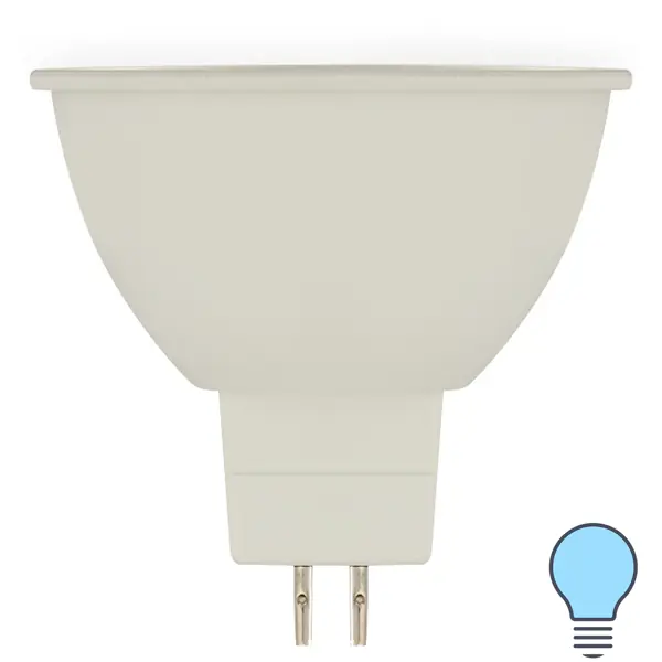 Лампа светодиодная Osram GU5.3 230 В 6.5 Вт спот прозрачная 500 лм холодный белый свет карнавальная повязка лолита голубой с белым кружевом