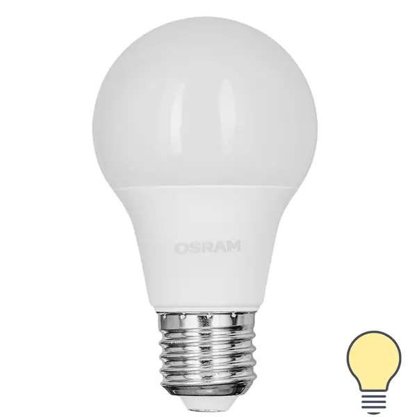 Лампа светодиодная Osram груша 9Вт 806Лм E27 теплый белый свет