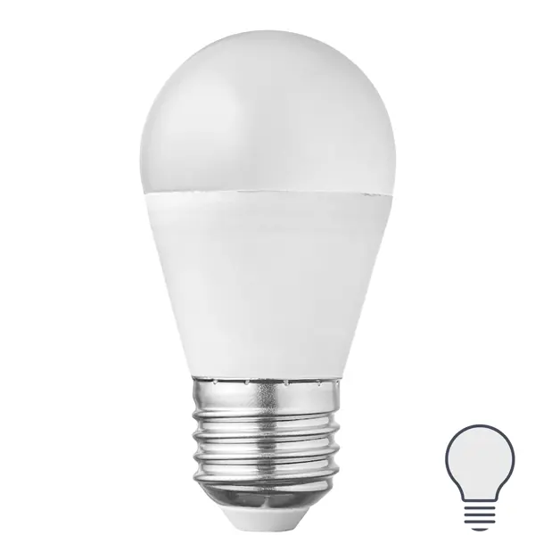 Лампа светодиодная Volpe E27 220-240 В 9 Вт шар малый матовая 1000 лм нейтральный белый свет светильники для внутреннего освещения led nlp s1 40 6 5k sl без драйвера 1000 ma