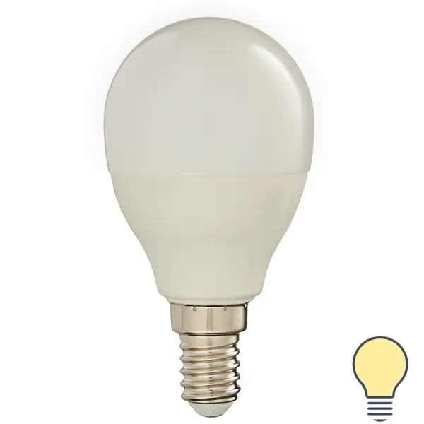 фото Лампа умная светодиодная wi-fi osram smart plus e14 220-240 в 5 вт шар малый матовая 470 лм, теплый белый свет ledvance