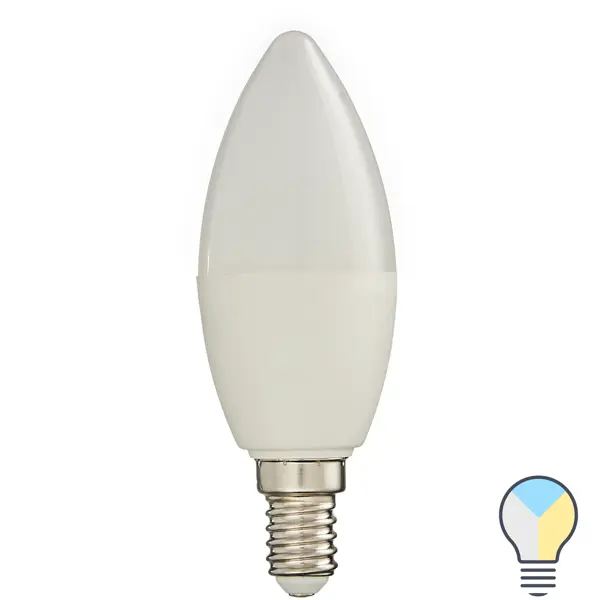 фото Лампа умная светодиодная wi-fi osram smart plus e14 220-240 в 5 вт свеча матовая 470 лм, изменение оттенков белого ledvance