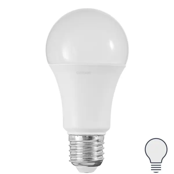 Лампа светодиодная Osram E27 12-36 В 9 Вт груша 1000 лм нейтральный белый цвет света груша мраморная 1шт
