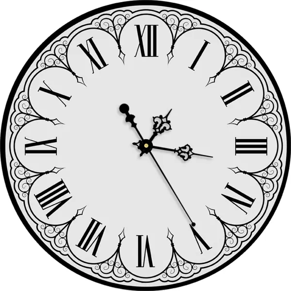 Настенные часы Изящные черно-белые 30x30 см настенные часы разнообразные цифры 30x30 см