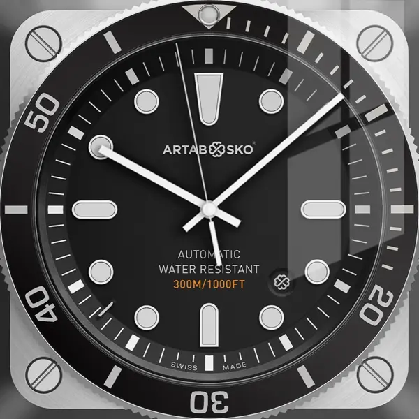 Часы настенные Artabosko Морис квадратные стекло цвет серый бесшумные 30x30 см