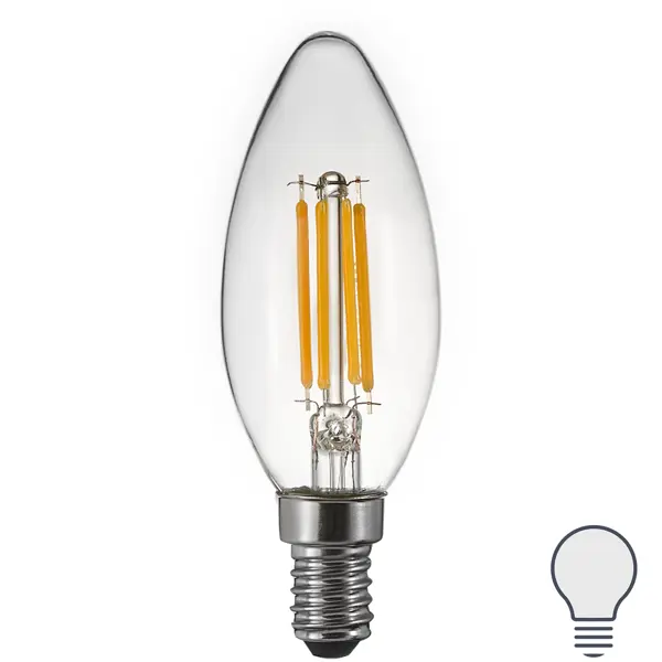 Лампа светодиодная Osram В E14 220/240 В 5 Вт свеча 600 лм нейтральный белый свет