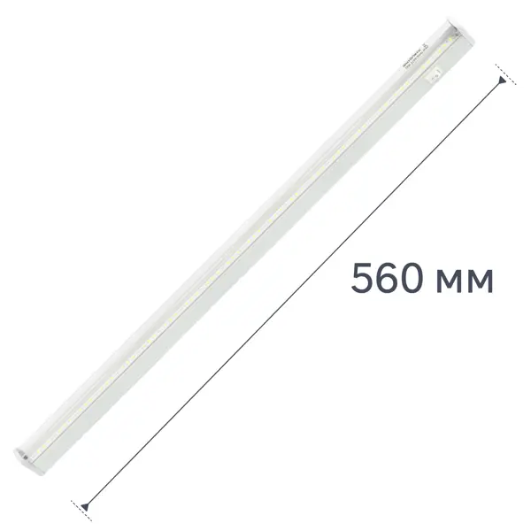 фото Фитосветильник линейный светодиодный фитолето p18 560 мм 18 вт полный спектр нейтральный белый свет uniel