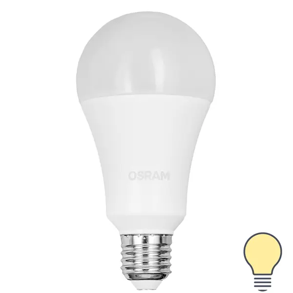 Лампа светодиодная Osram груша 20Вт 2452Лм E27 теплый белый свет груша радонеж пакет h50 см