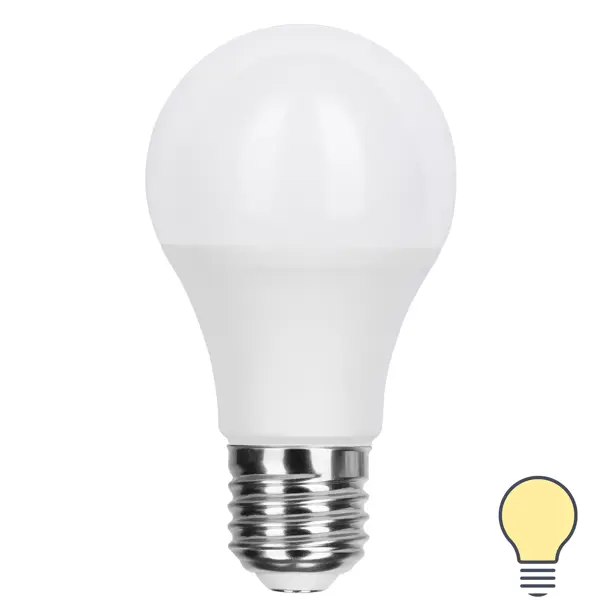 фото Лампа умная светодиодная gauss e27 220-240 в 8.5 вт груша матовая 806 лм, тёплый белый свет, диммируемая