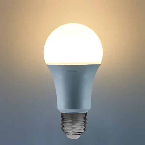 фото Лампа светодиодная osram а60 e27 220-240 в 10,5 вт груша матовая 960 лм, теплый белый свет