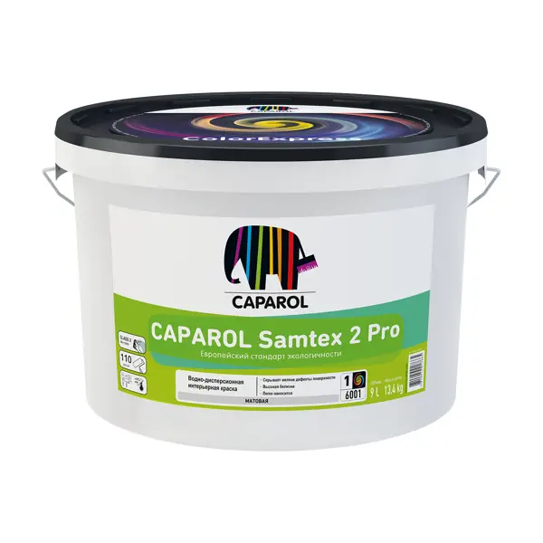 фото Краска для стен и потолков caparol samtex 2 pro цвет белый база 1 9 л