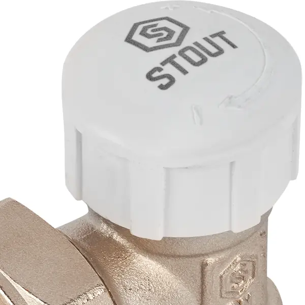 фото Термостатический клапан stout svt-0004-000020 3/4" угловое подключение
