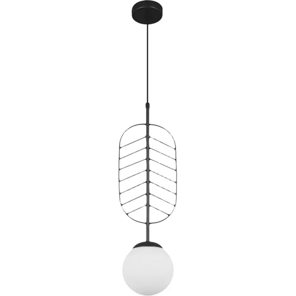 фото Подвесной светильник vitaluce каштан 1 лампа 3 м², цвет черный