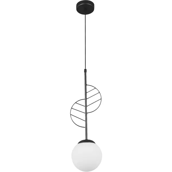 фото Подвесной светильник vitaluce ясень 1 лампа 3 м², цвет черный