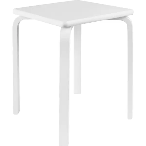 Табурет квадратный 45x43.5x40 см дерево цвет белый стол для шезлонга adriano 48 5x40 5x42 см полипропилен белый