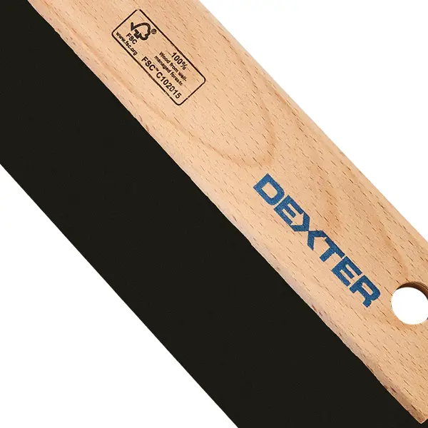 фото Шпатель резиновый dexter xmmcz25 195 мм, деревянная ручка