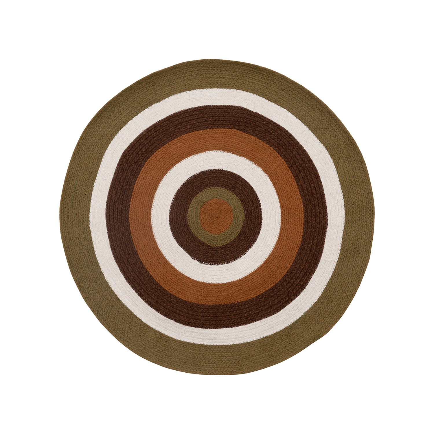 Ковер Ethnic Target хлопок 90х90 см цвет коричневый  –  .