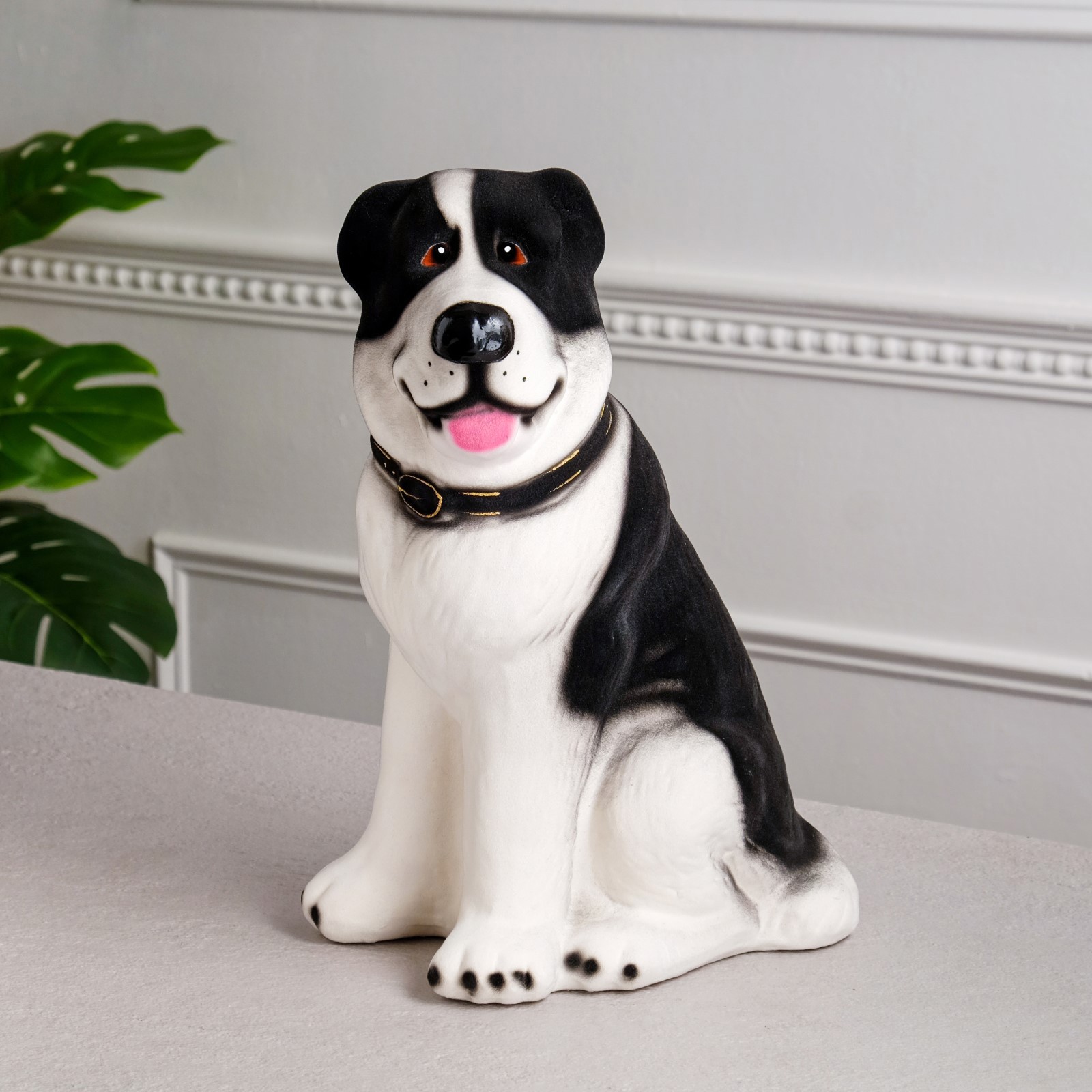 Копилка "Собака Алабай" флок чёрно-белая 34 см в Краснодаре – купить по низкой цене в интернет-магазине Леруа Мерлен