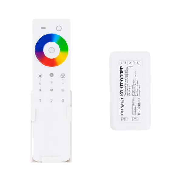 Контроллер Apeyron для соединения светодиодной ленты с RGB 12/24 В 384 Вт с пультом шнур питания для одноцветной светодиодной ленты apeyron