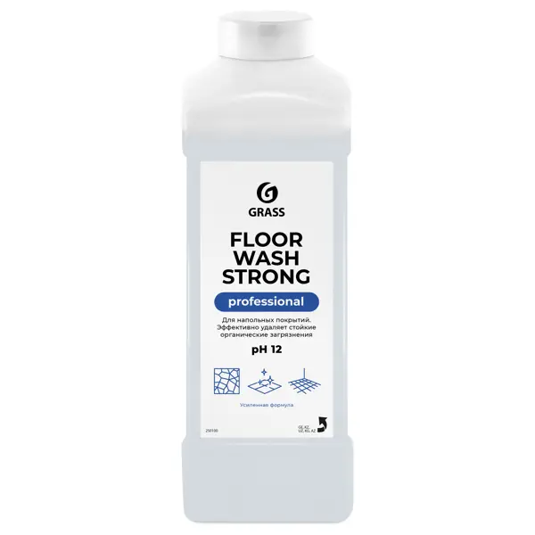 Средство для мытья полов Grass Floor Wash Strong 1 л средство для мытья полов sanfor антимикробный компонент 1 л для домов с кошками 22157