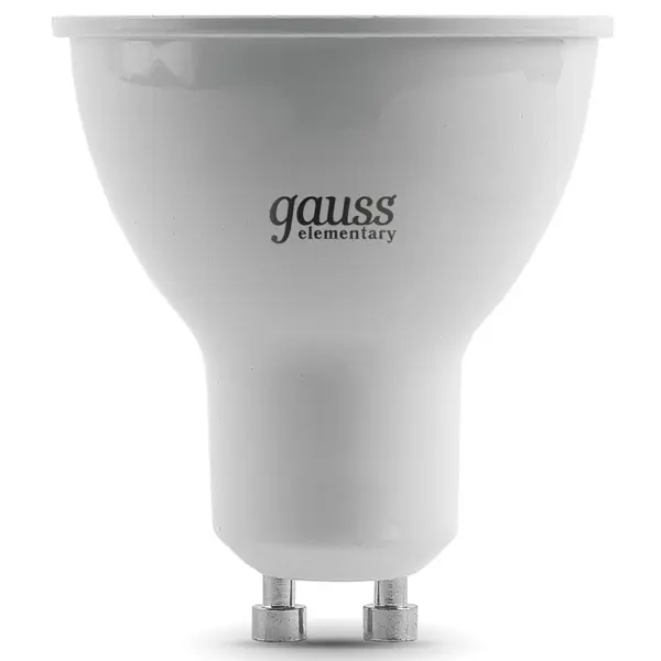 Лампа светодиодная Gauss Elementary MR16 GU10 5.5W 2700K эра б0051852 лампочка светодиодная red line led mr16 5w 827 gu10 r gu10 5 вт софит теплый белый свет