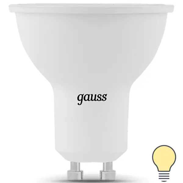 Лампа светодиодная Gauss MR16 GU10 9W 830LM 3000K лампочка gauss mr16 101505207