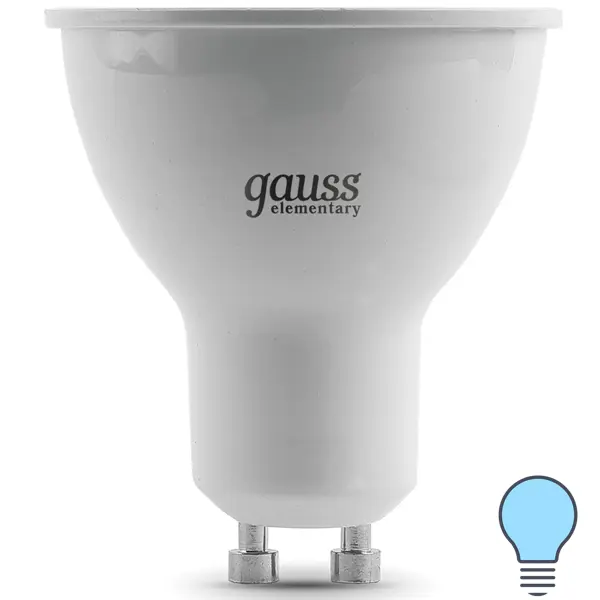 Лампа светодиодная Gauss Elementary MR16 GU10 11W 850L 6500K лампочка gauss mr16 101505207