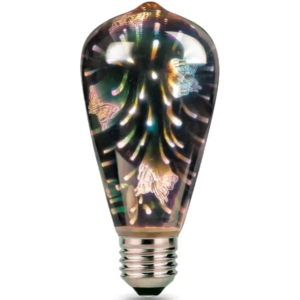 фото Лампа светодиодная gauss filament st64 е27 4 вт butterfly-3d