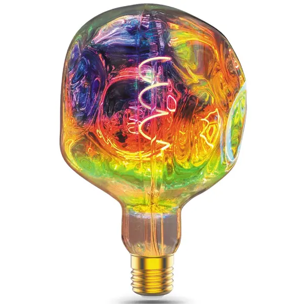 Лампа светодиодная Gauss Filament Rainbow G150 Е27 5 Вт 250 Лм свет пламени свечи лампочка gauss 102902120 filament