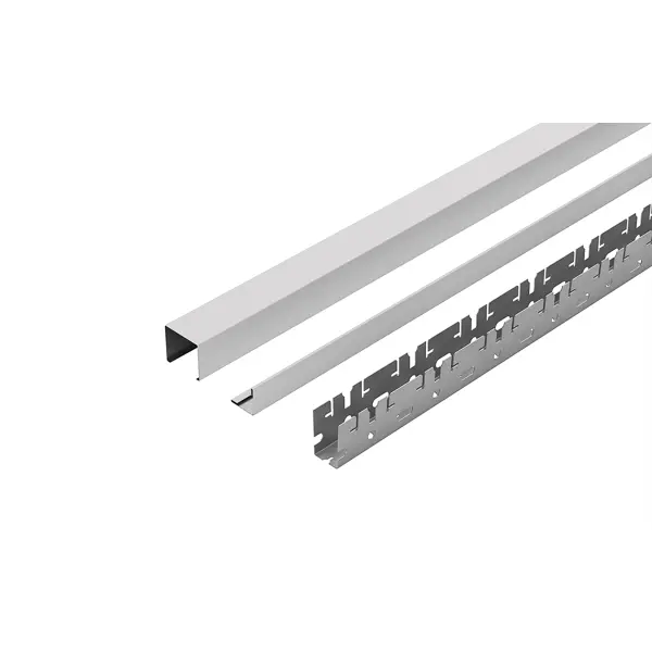 Комплект кубообразного реечного подвесного потолка для входных групп санузлов и лоджий 1.7x1.7м AR C 30/27 белый матовый комплект креплений для профиля alm004s 2m 10шт alm004mt