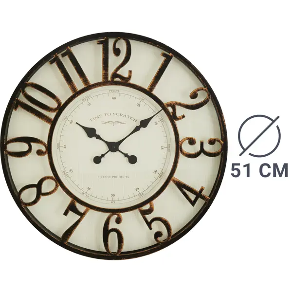 Часы настенные Dream River DMR круглые ø51.2 см цвет коричневый часы настенные бюрократ wallc r77p коричневый