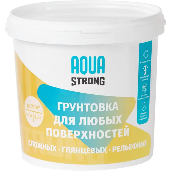 Грунтовка универсальная Nevel Silver Aquastrong 4 кг добавка антискользящая aquastrong 0 25 кг