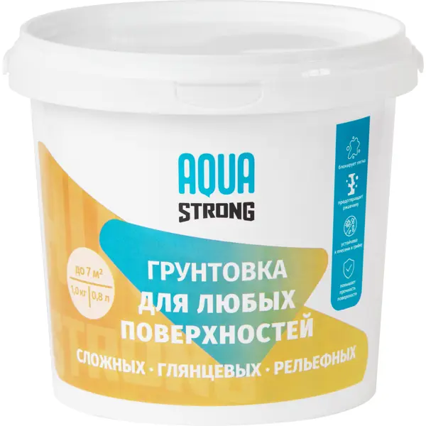 Грунтовка универсальная Nevel Silver Aquastrong 1 кг добавка антискользящая aquastrong 0 25 кг