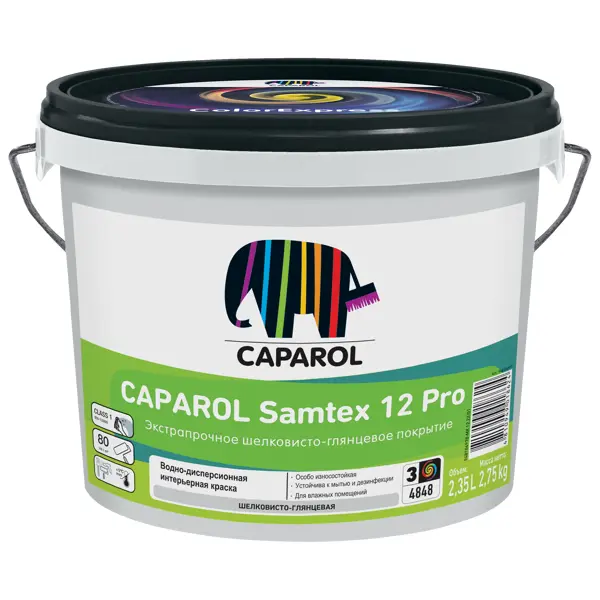 фото Краска для стен и потолков caparol samtex 12 pro цвет прозрачный база c 2.35 л