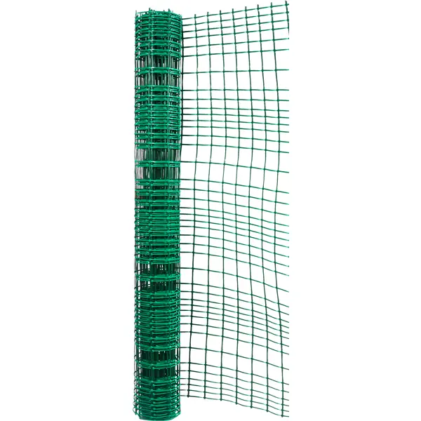 Решетка садовая 100x500 см, размер ячейки 45x45 мм, цвет зеленый