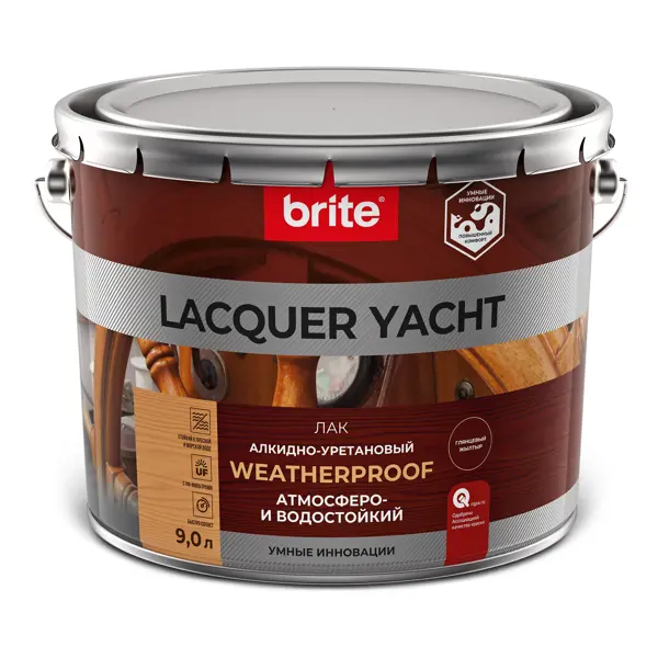 фото Лак яхтный lacquer yacht 9 л глянцевый без бренда