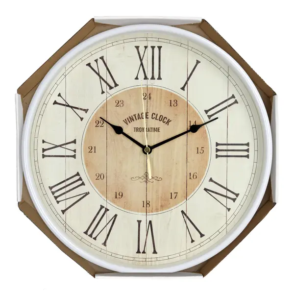 фото Часы настенные романс ⌀30,5 см цвет коричневый troykatime