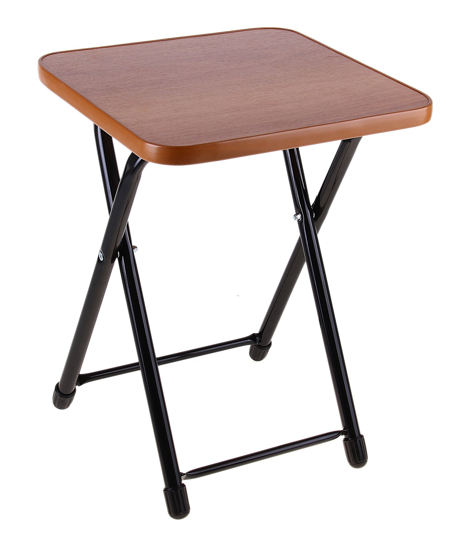 Складной стул мягкий металлический коричнево кремовый 423454