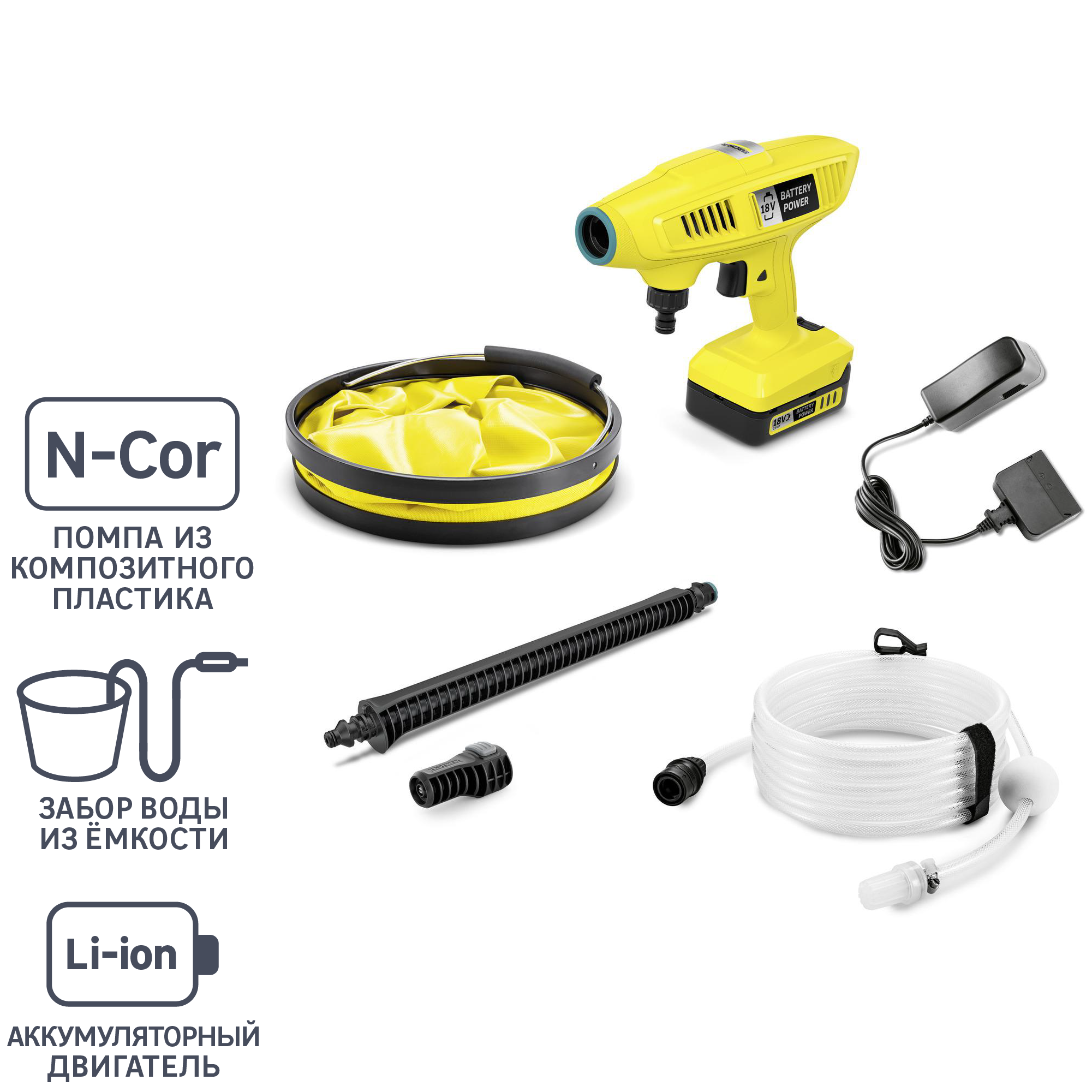 Мойка высокого давления аккумуляторная Karcher KHB 4-18 Plus Battery Set,  21 бар, 170 л/ч в Сургуте – купить по низкой цене в интернет-магазине Леруа  Мерлен